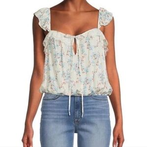 FREE PEOPLE Take It Away Bodysuit Ivory Combo Sz M NEW